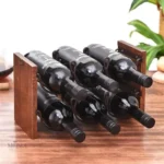 Porte-bouteilles en bois pour une décoration intérieure stylée