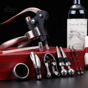 Outil de vin en Bois avec finition Bronze chic