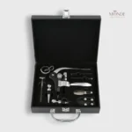 Coffret Tire-bouchon Professionnel en Cuir Argent