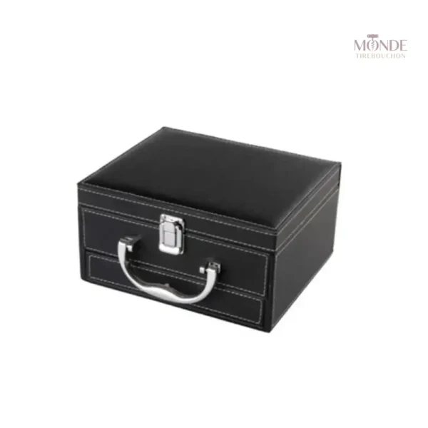 Accessoires de vin : tire-bouchon et étui en cuir