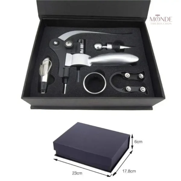 Tire-bouchon professionnel élégant en coffret noir