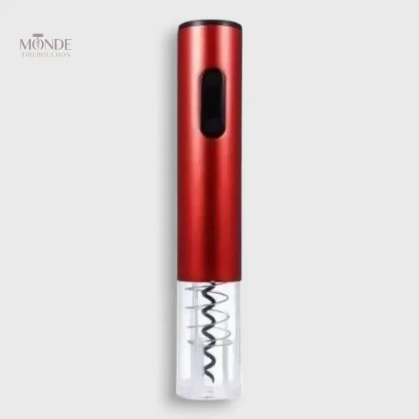 Coffret tire-bouchon électrique rouge pour ouvrir facilement les bouteilles