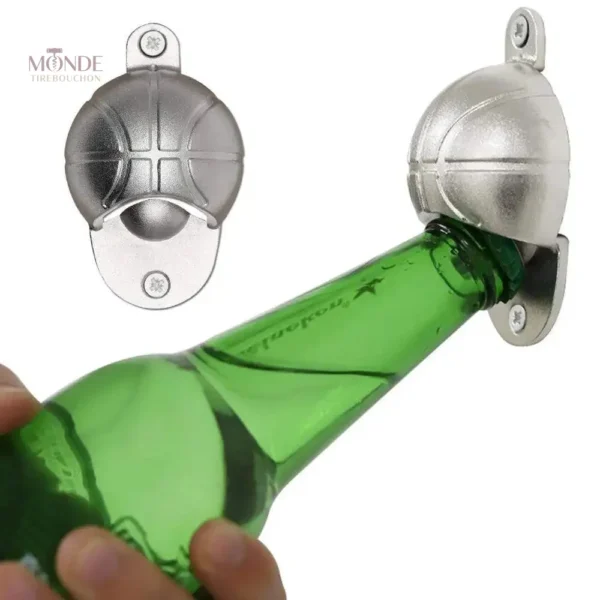 Accessoire mural pour ouvrir les bouteilles, style sportif