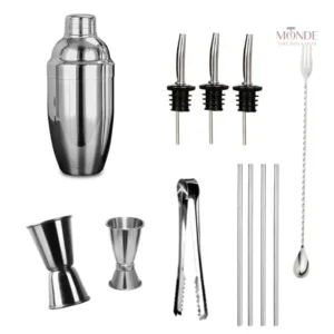 Accessoires de mixologie blancs pour cocktails à la maison