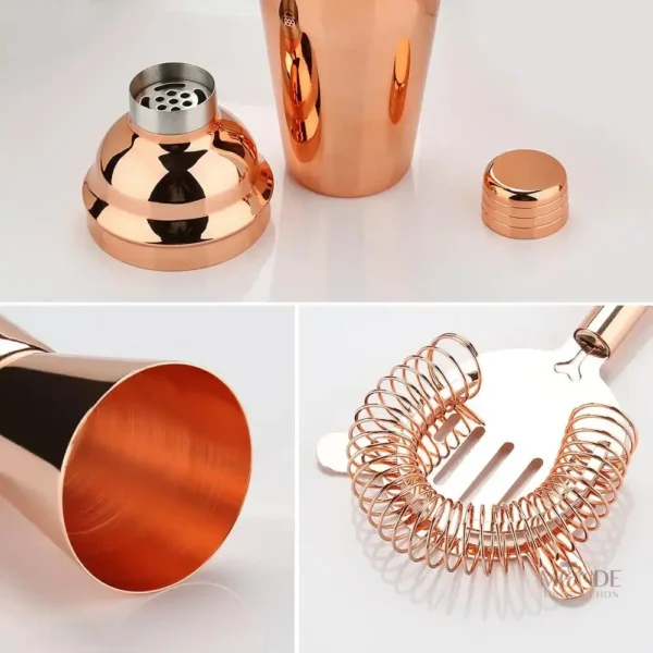 Élégant kit de cocktail en cuivre pour préparations maison