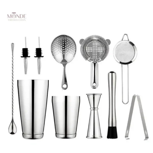 Accessoires de mixologie inclus dans le kit nomade