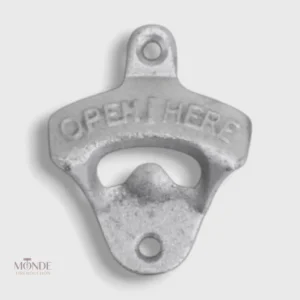 Ouvre bouteille mural argent, décapsuleur moderne et pratique
