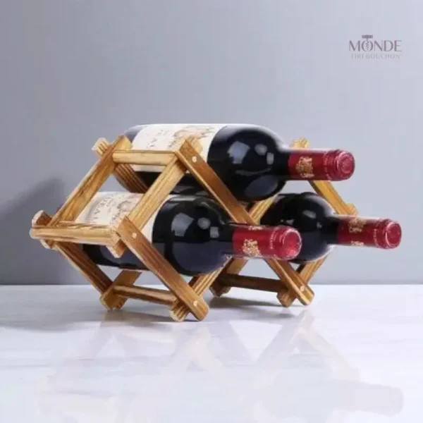 Petite étagère à vin en bois pour un rangement élégant