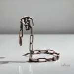 Support à vin en bronze avec design en chaîne élégant