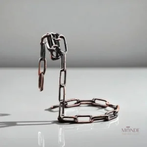 Support à vin en bronze avec design en chaîne élégant
