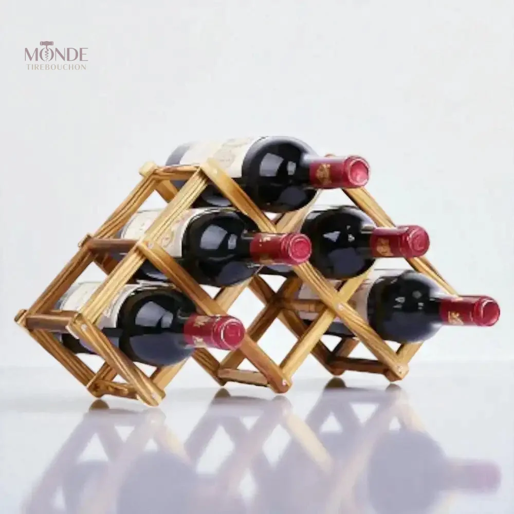 Porte-bouteille en bois élégant pour le rangement du vin