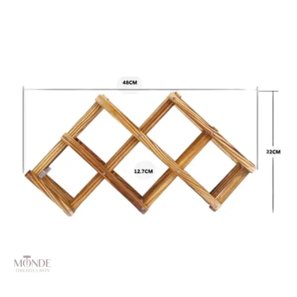 Support à bouteilles en bois design pour une présentation raffinée