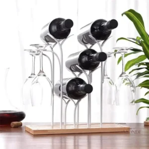 Support à vin avec emplacement pour un verre