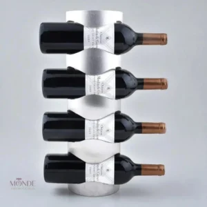 Porte-bouteille de vin en métal élégant et moderne