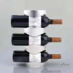 Étagère porte-bouteille en métal pour un rangement stylé