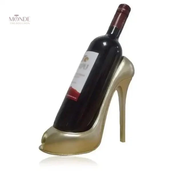porte-bouteille-de-vin-talon-or-1 Porte-bouteille de vin Talon Or élégant en métal doré