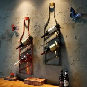Rangement mural pour bouteilles de vin pratique
