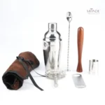 Kit Cocktail pratique avec accessoires élégants en sac brun