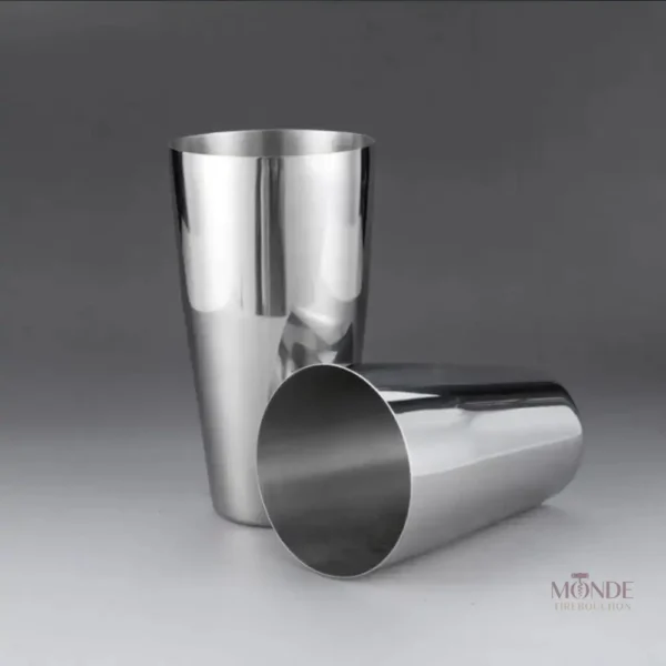 Shaker cocktail en acier inoxydable, design Boston classique