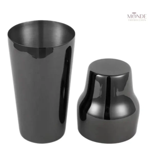 Shaker noir moderne, parfait pour réaliser des cocktails raffinés