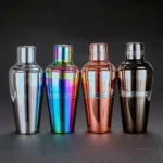 Accessoire de bar : shaker à cocktails noir, professionnel