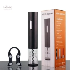 Tire-bouchon électrique design noir, idéal pour les amateurs de vin