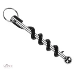 Tire-bouchon pliable en métal porte-clé pratique et compact
