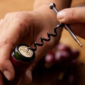 Outil de vin pliable, tire-bouchon porte-clé en métal élégant