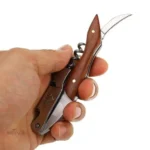 Accessoire de bar, tire-bouchon sommelier en bois naturel