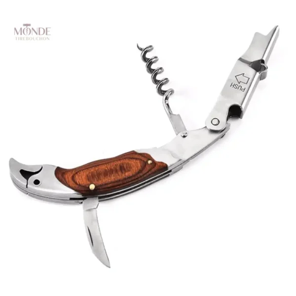 Tire-bouchon en bois, outil sommelier pratique pour le vin