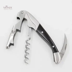Accessoire de vin, tire-bouchon en bois de merisier, design sommelier