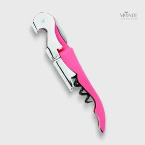 Tire-bouchon sommelier rose élégant et pratique pour ouvrir les bouteilles