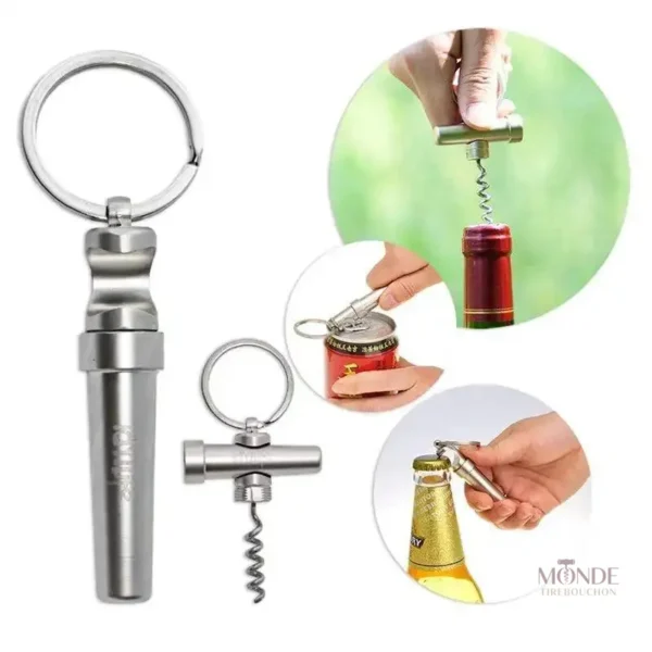 Tire-bouchon compact, idéal pour les bouteilles et canettes